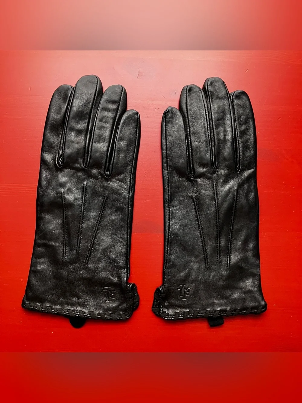 Ralph Lauren Black Leather Gloves
